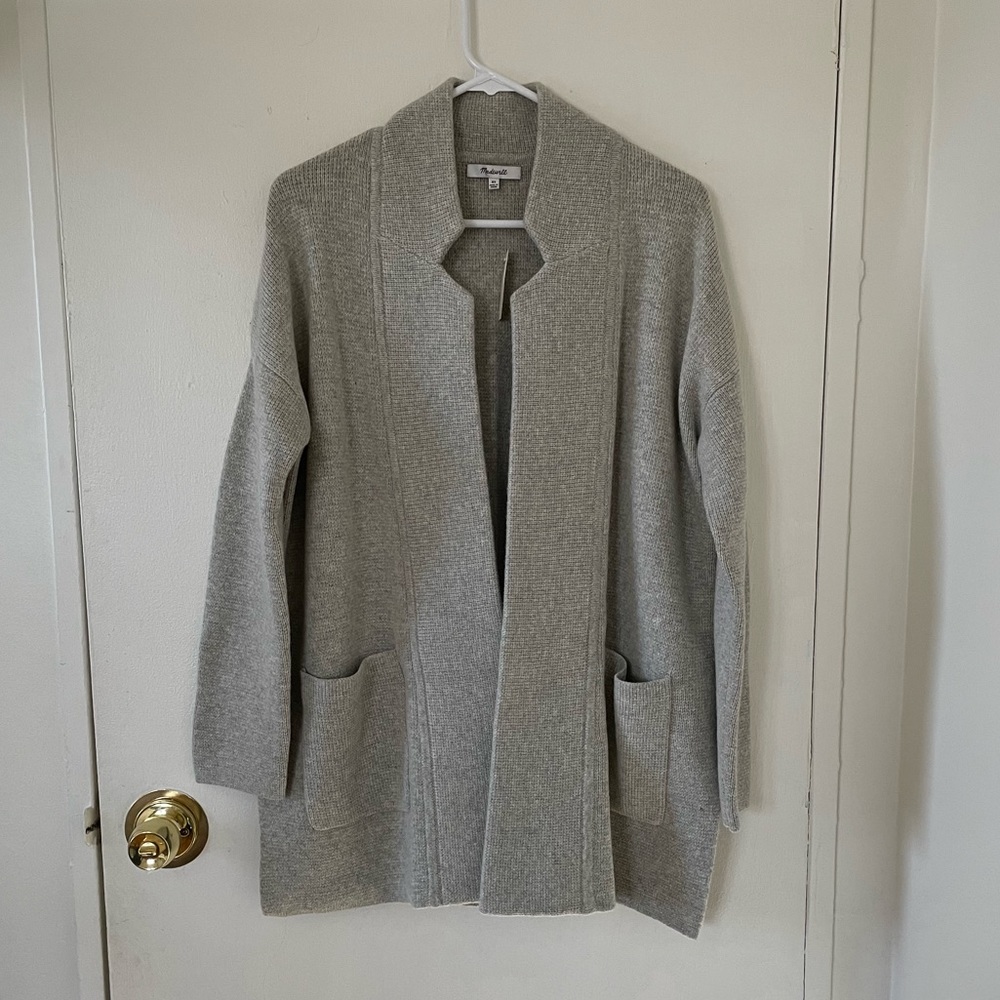 NWT Madewell Spencer Sweater Coat in Grey